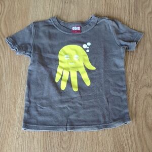 Lug Kids Tee with Yellow Octopus on Gray